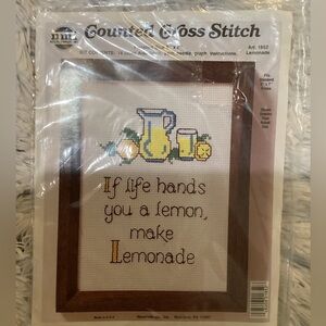 Needle Magic Cross stitch kit If Life Hands You Lemons Make Lemonade